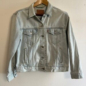 Levi's Denim Trucker Jacket Light Wash Blue Size L